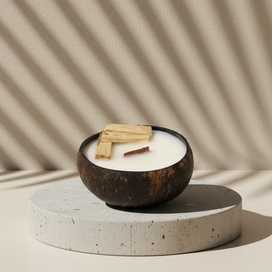 Coconut Shell Soy Wax Candle – Palo Santo