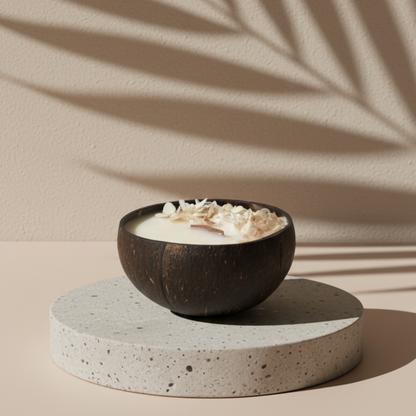 Coconut Shell Soy Wax Candle – Vanilla Caramel