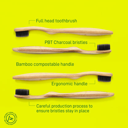 Bamboo Toothbrush with Charcoal Bristles
