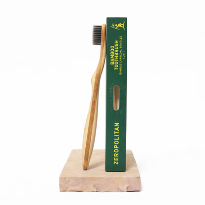 Bamboo Toothbrush with Charcoal Bristles